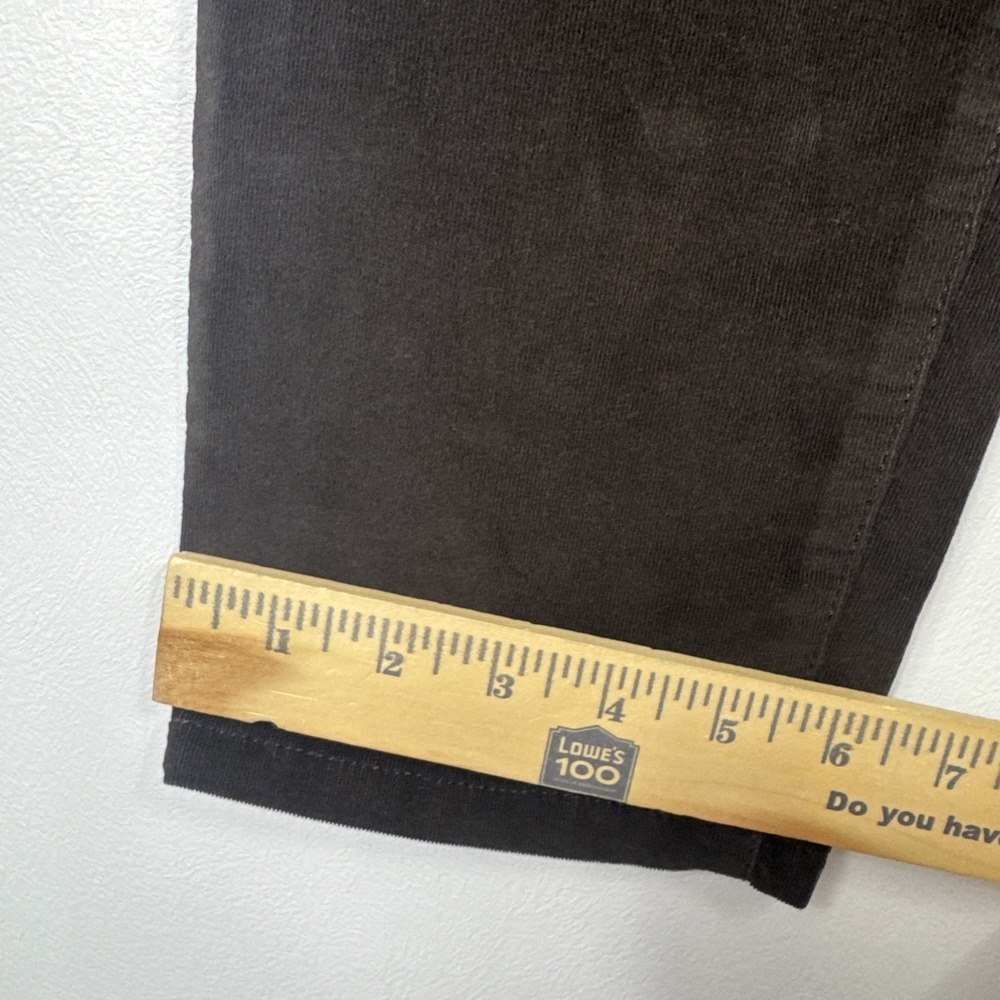 Crown & Ivy Corduroy Pants Womens 10 Chocolate Brown Mid Rise Straight Leg NEW - Picture 8 of 11